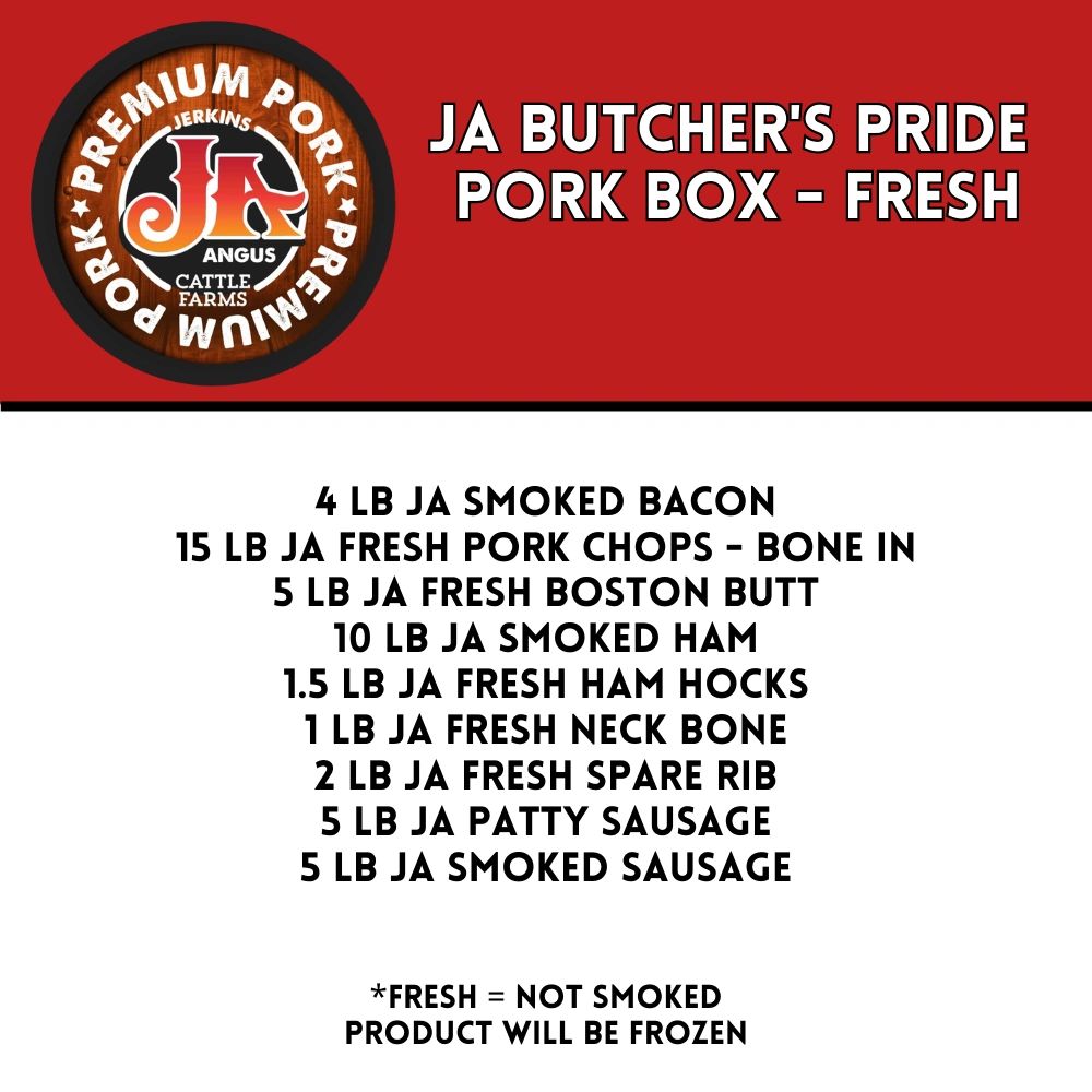 JA Butcher's Pride Pork Box Fresh (Not Smoked) Frozen